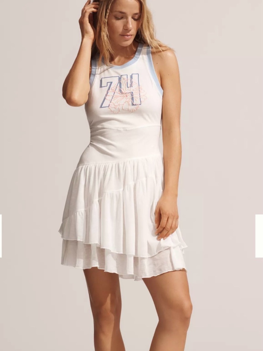 NEW Anthropologie Daily Practice Varsity Sleeveless Mini Tank Dress